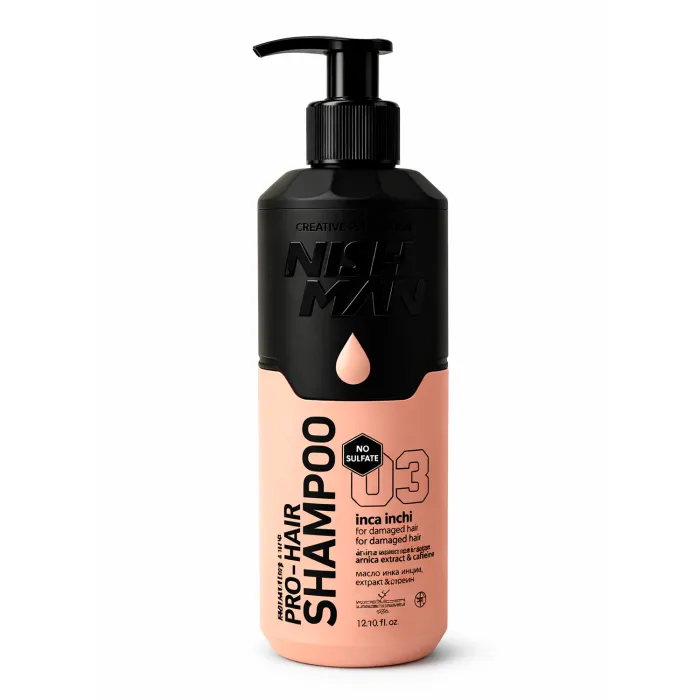 Безсульфатний шампунь Nishman Pro-Hair Shampoo INCA INCI 03 400 мл